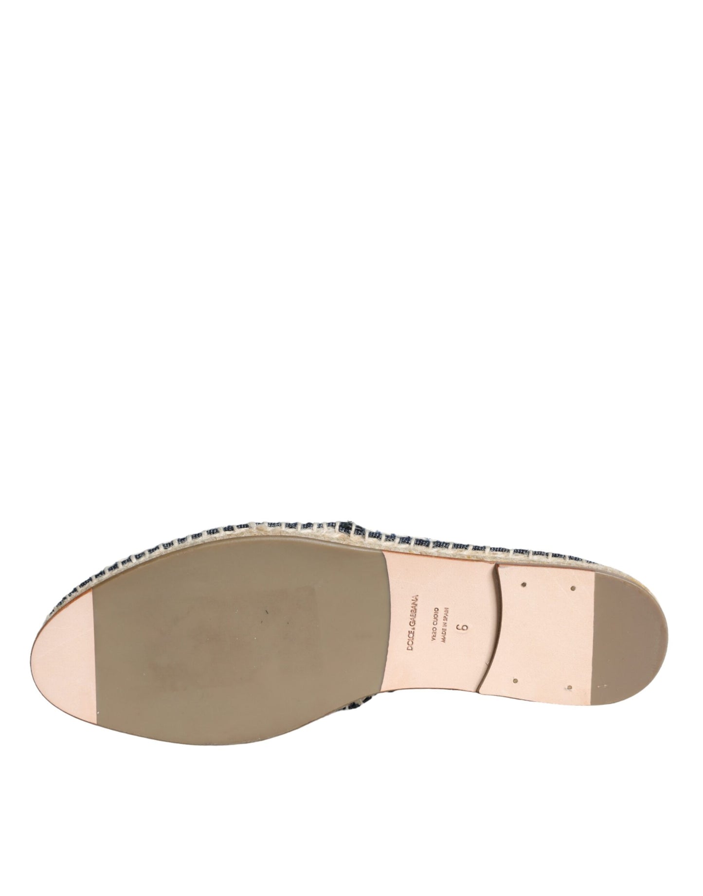 Dolce & Gabbana Blaue Espadrilles aus Denim-Baumwollleder