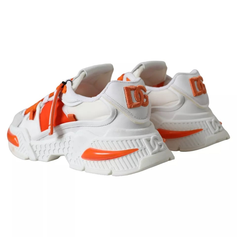 Dolce & Gabbana Airmaster Low Top Sneakers in Weiß und Orange