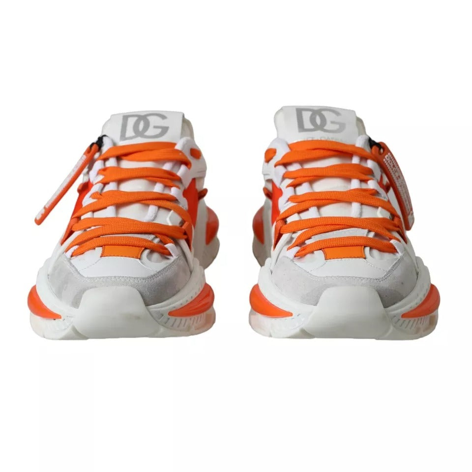 Dolce & Gabbana Airmaster Low Top Sneakers in Weiß und Orange