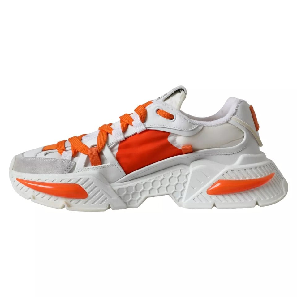 Dolce & Gabbana Airmaster Low Top Sneakers in Weiß und Orange