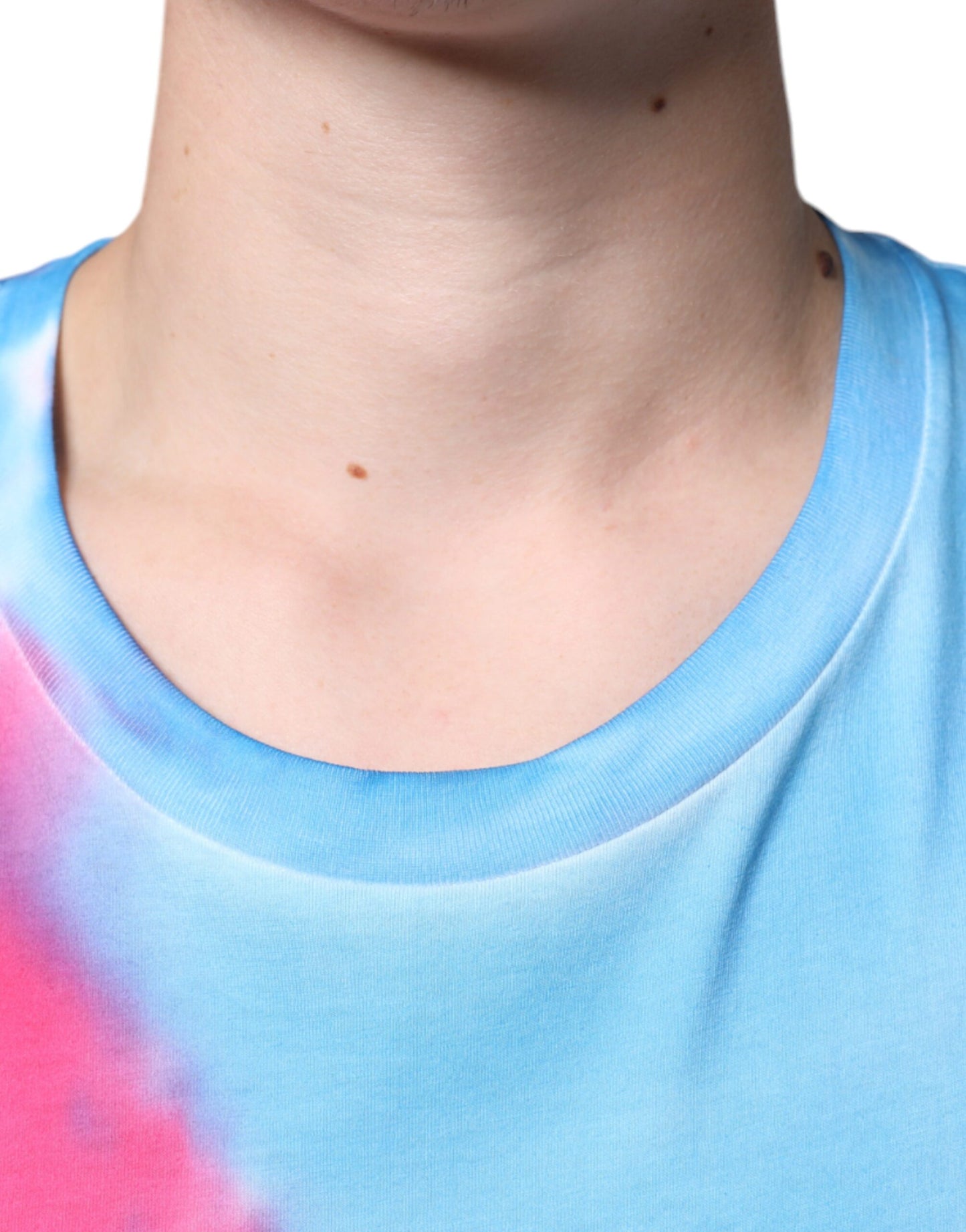 T-shirt senza maniche in cotone tie-dye multicolore Dolce & Gabbana