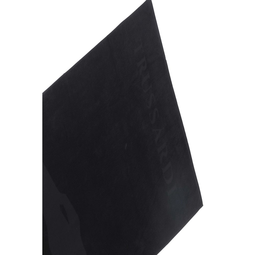 Trussardi Beachwear Black Cotton Men Towel
