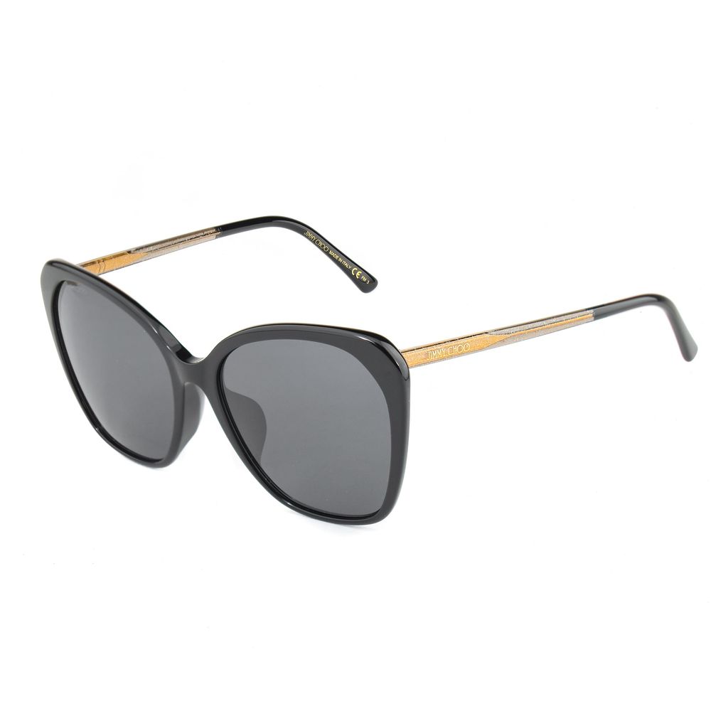 Jimmy Choo Schwarze Metallsonnenbrille