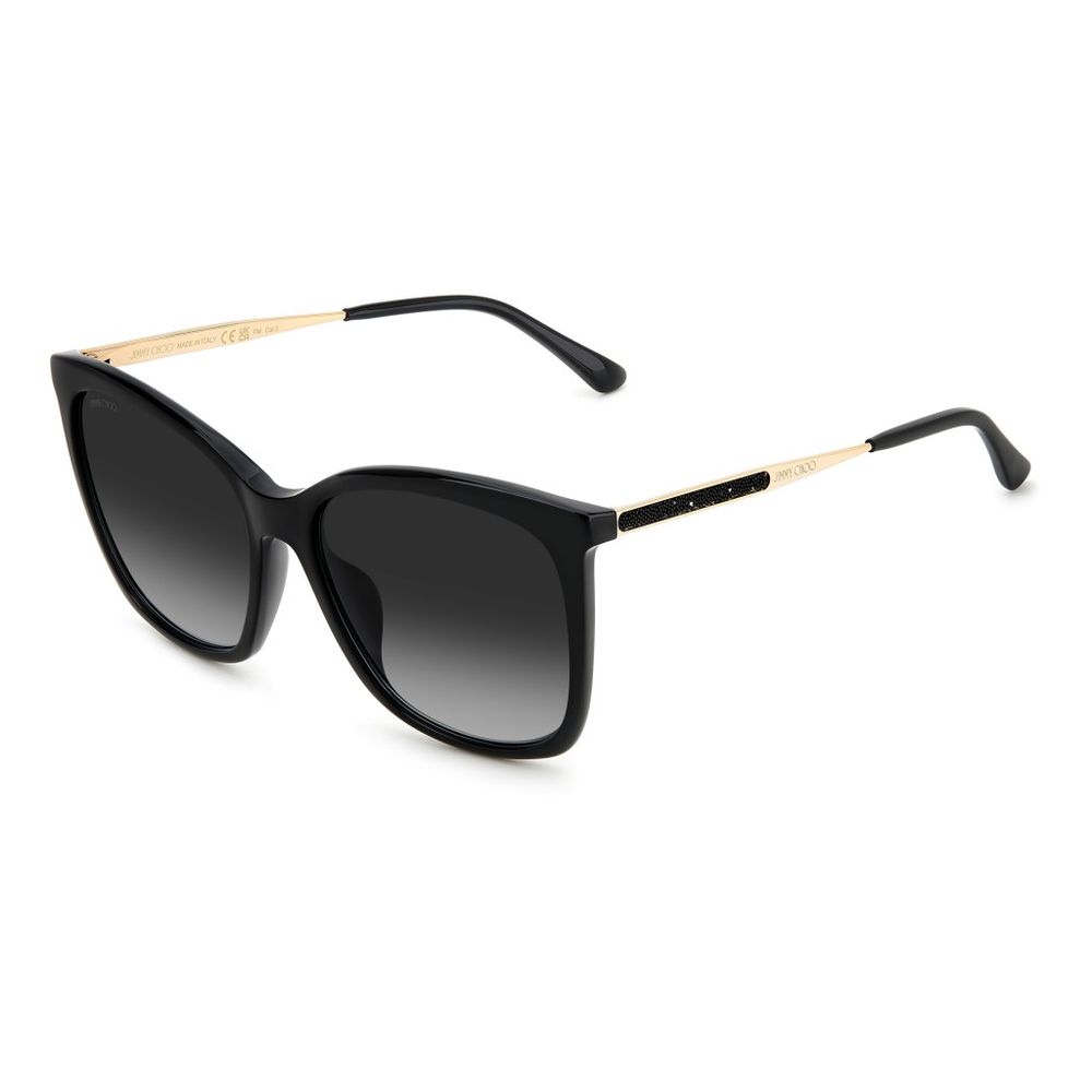 Jimmy Choo Schwarze Metallsonnenbrille