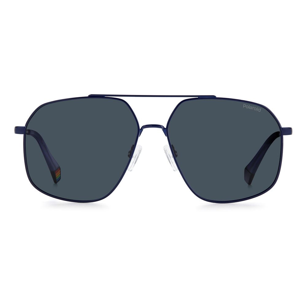 Polaroid – Blaue Edelstahl-Sonnenbrille