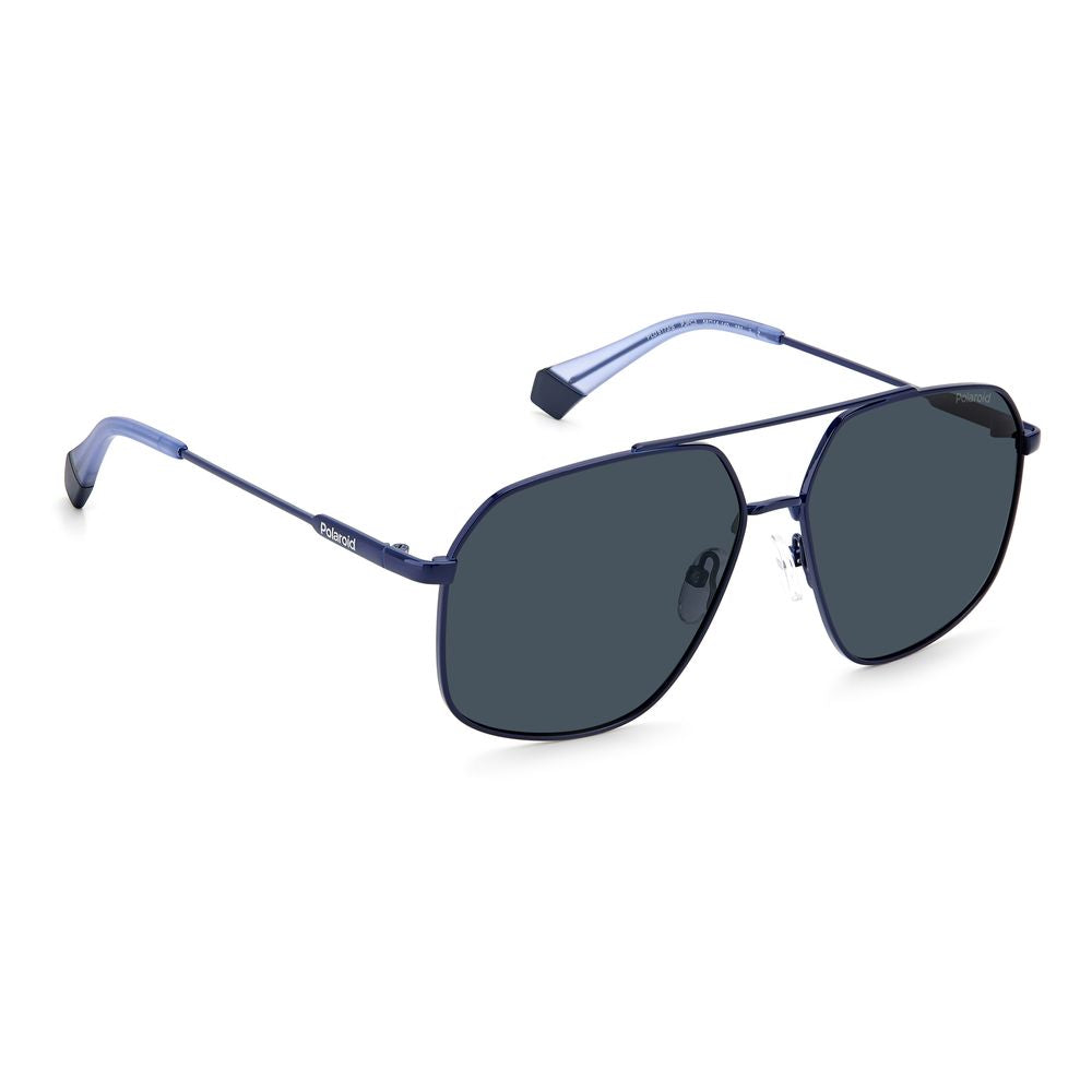 Polaroid – Blaue Edelstahl-Sonnenbrille