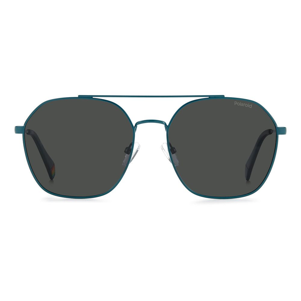 Polaroid – Blaue Edelstahl-Sonnenbrille