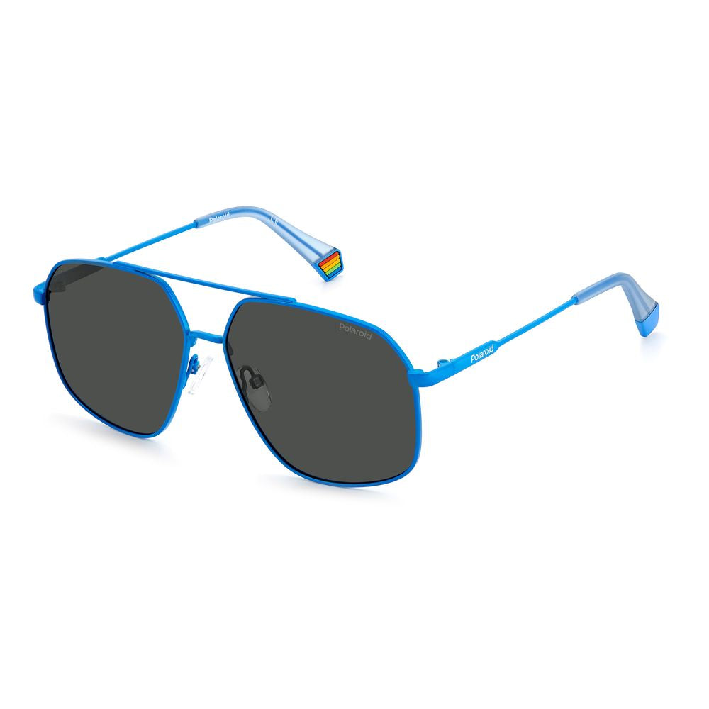 Polaroid – Blaue Edelstahl-Sonnenbrille