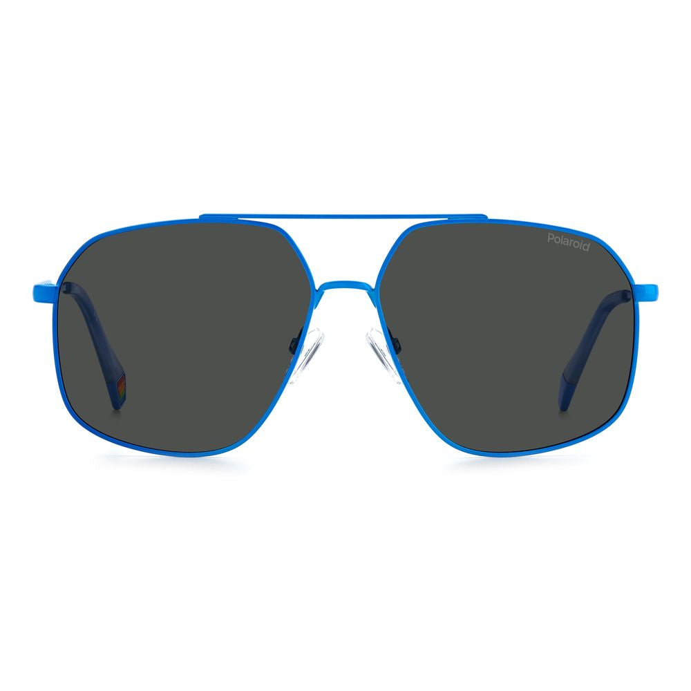 Polaroid – Blaue Edelstahl-Sonnenbrille