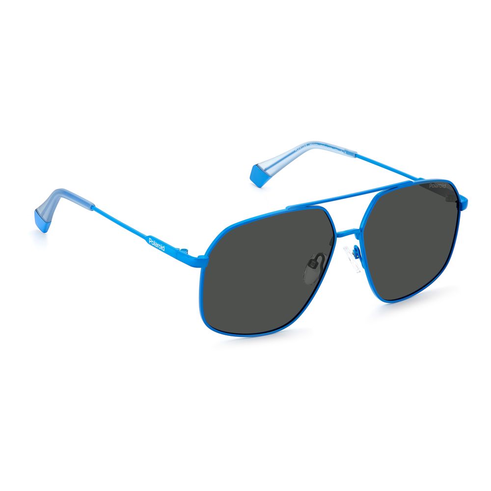Polaroid – Blaue Edelstahl-Sonnenbrille