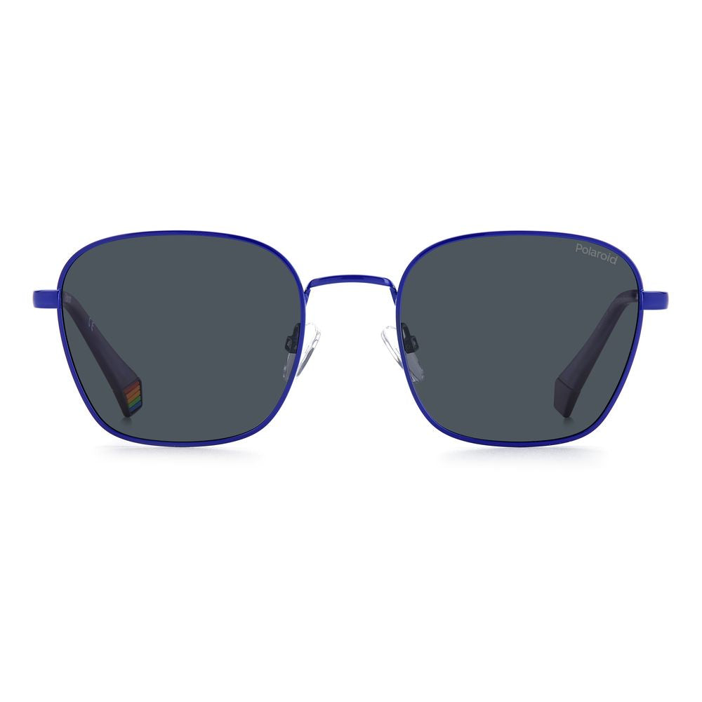 Polaroid – Blaue Edelstahl-Sonnenbrille