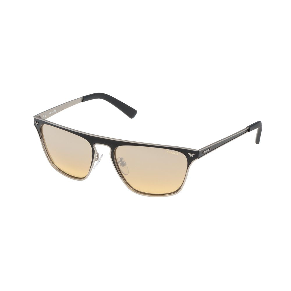 Police Sonnenbrille aus grauem Metall