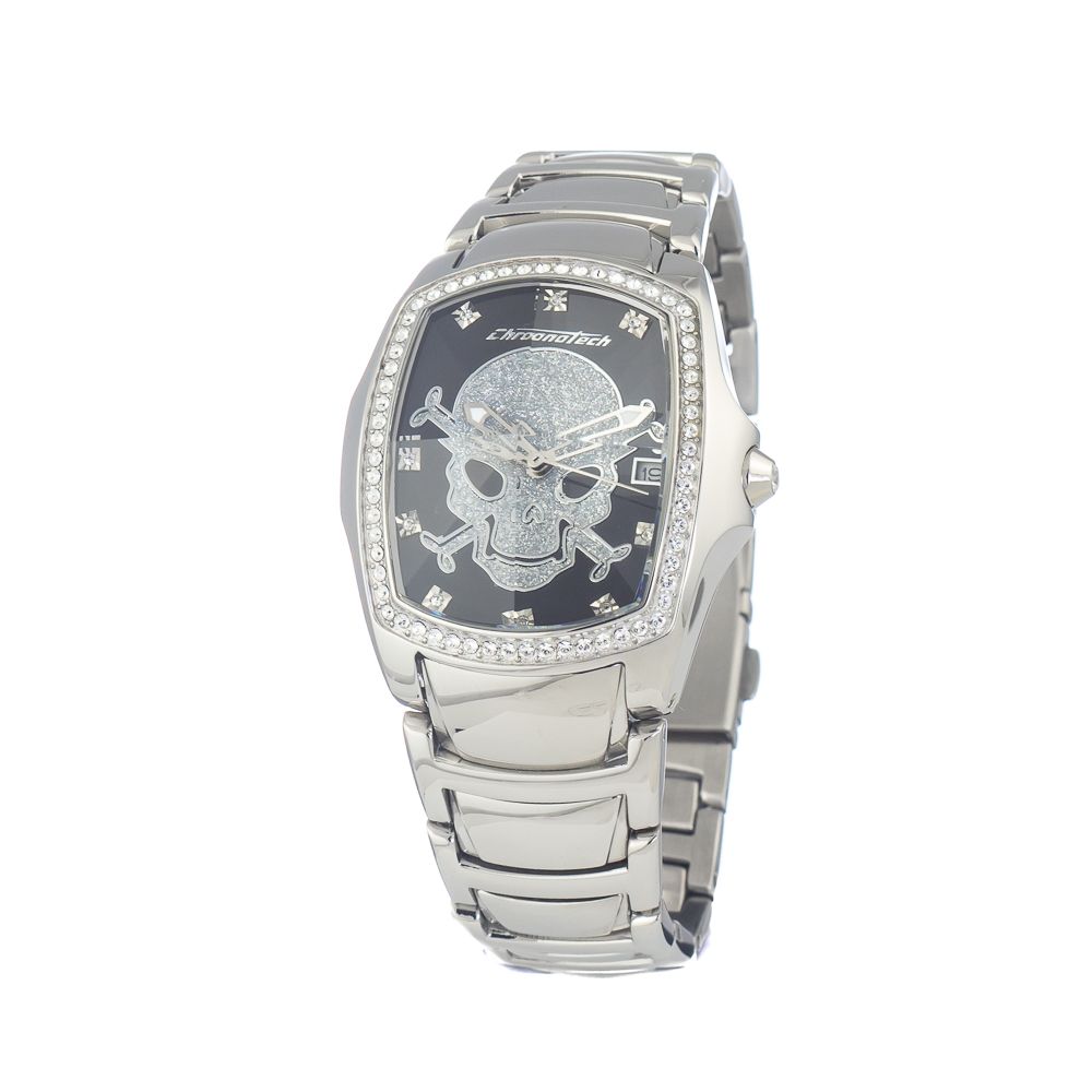 Chronotech Silberne Edelstahluhr