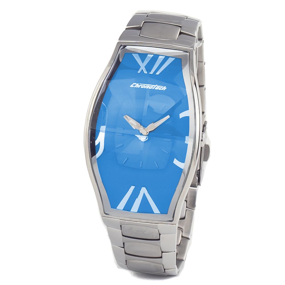 Chronotech Silver Stainless Steel Watch