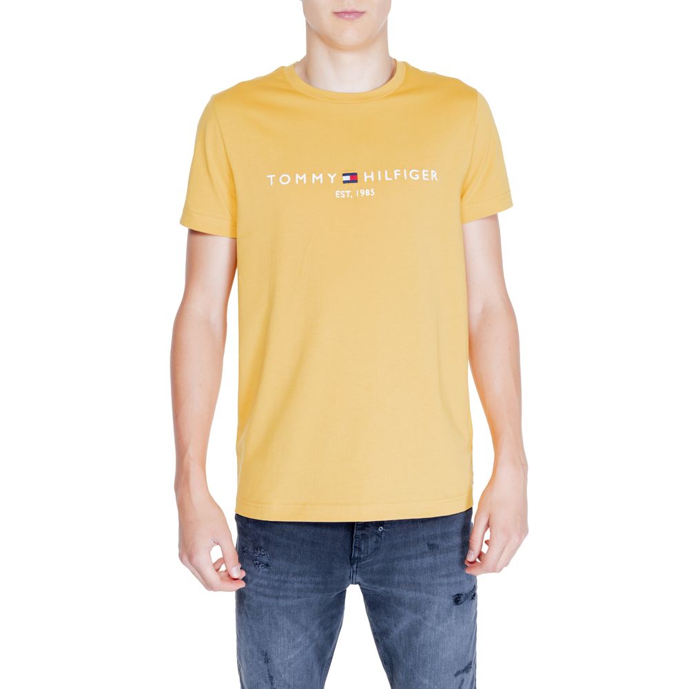 Gelbes Baumwoll-T-Shirt von Tommy Hilfiger