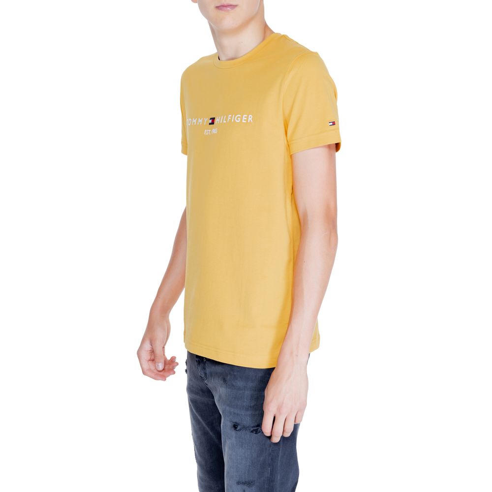 Gelbes Baumwoll-T-Shirt von Tommy Hilfiger