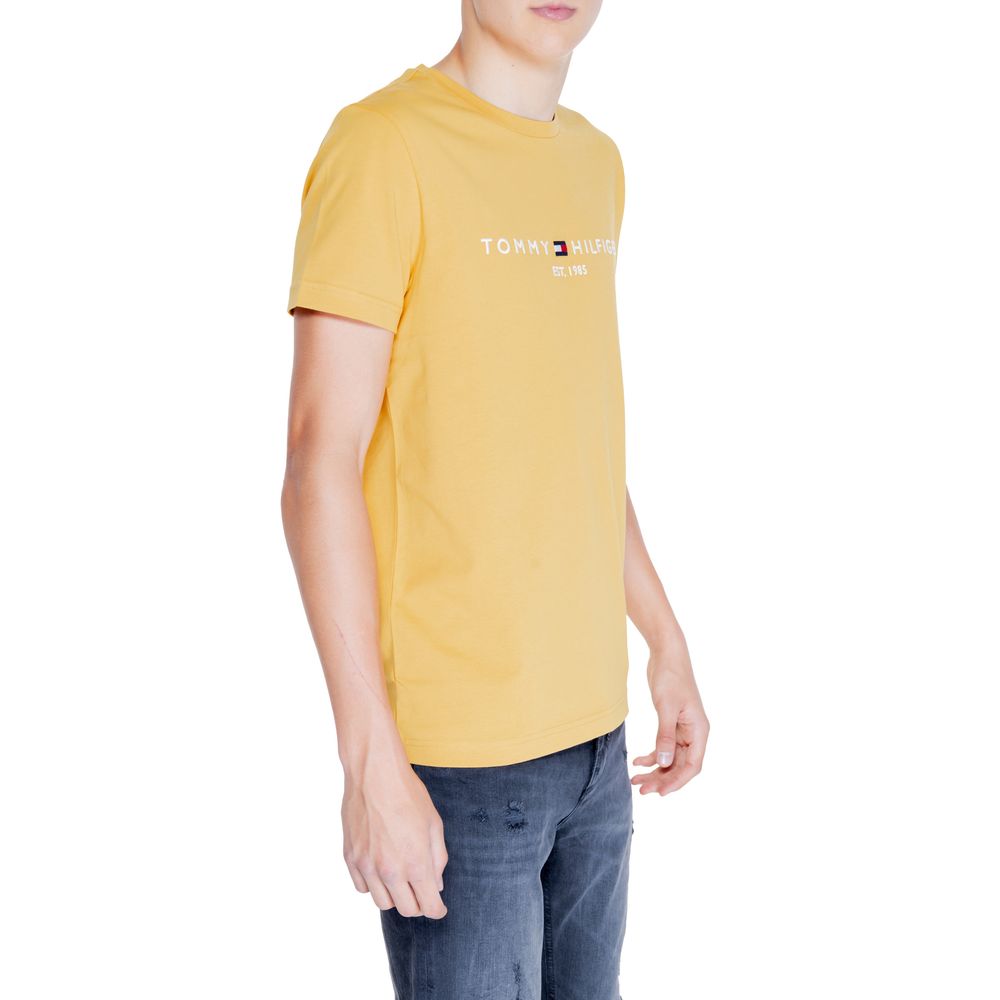 Gelbes Baumwoll-T-Shirt von Tommy Hilfiger