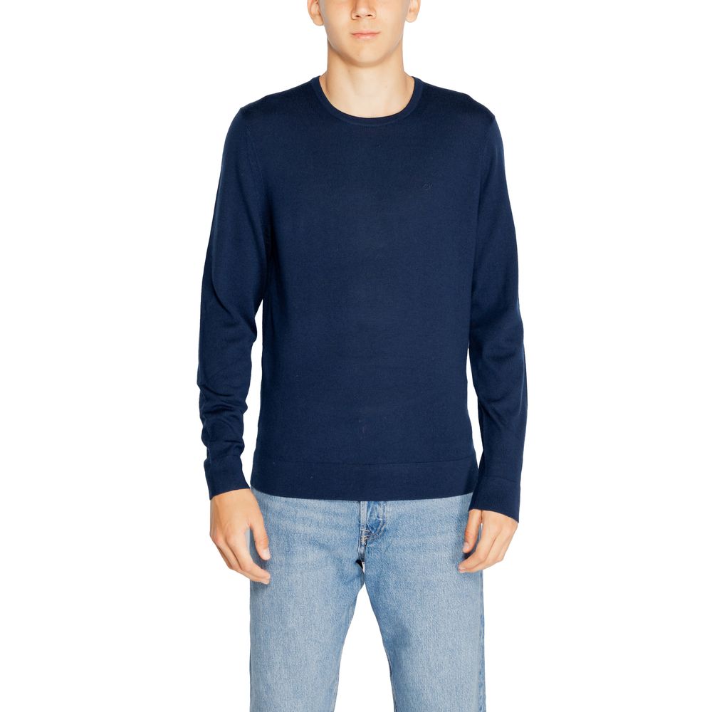 Calvin Klein – T-Shirt aus recycelter Wolle, Blau