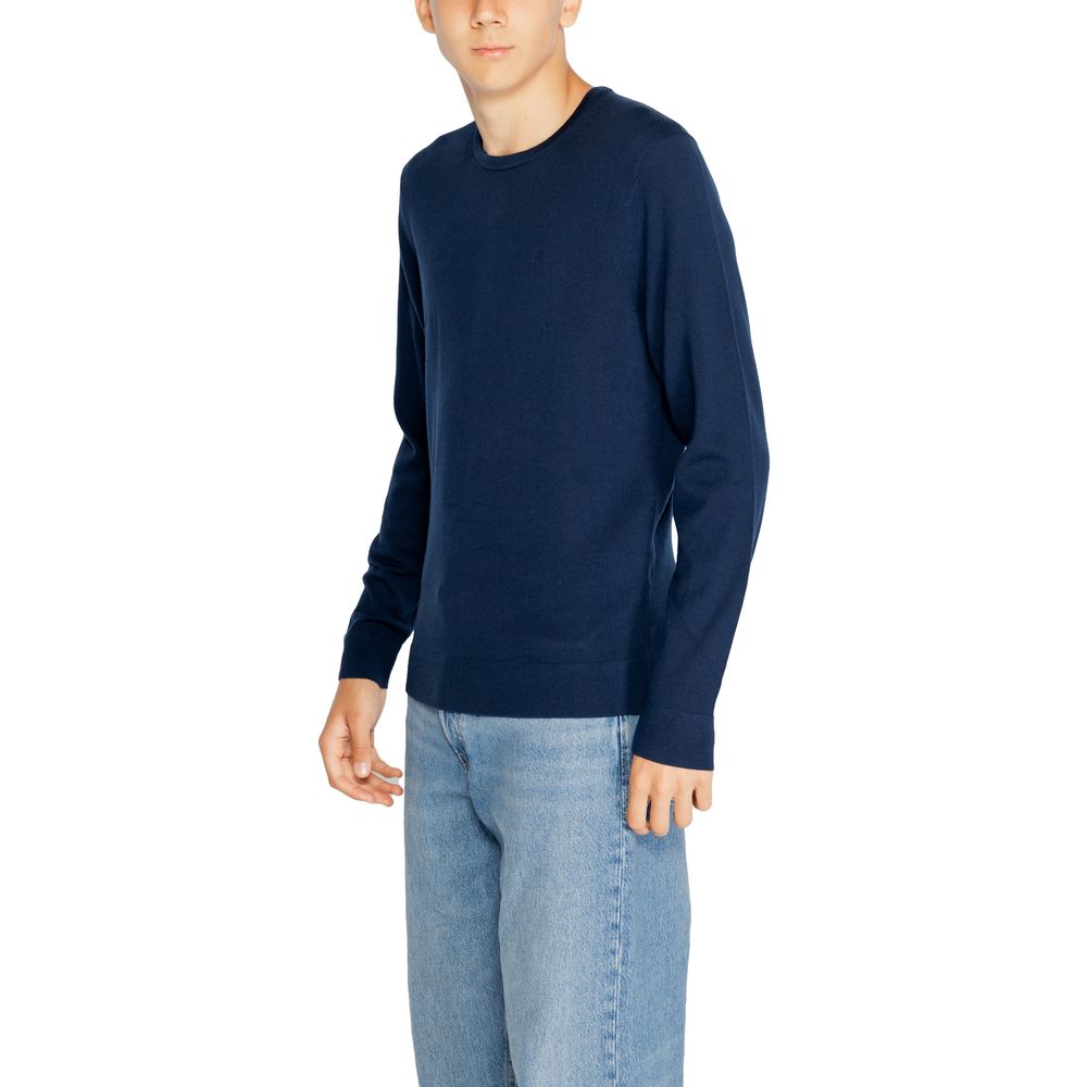 Calvin Klein – T-Shirt aus recycelter Wolle, Blau