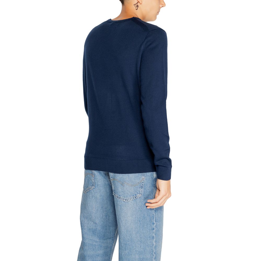 Calvin Klein – T-Shirt aus recycelter Wolle, Blau