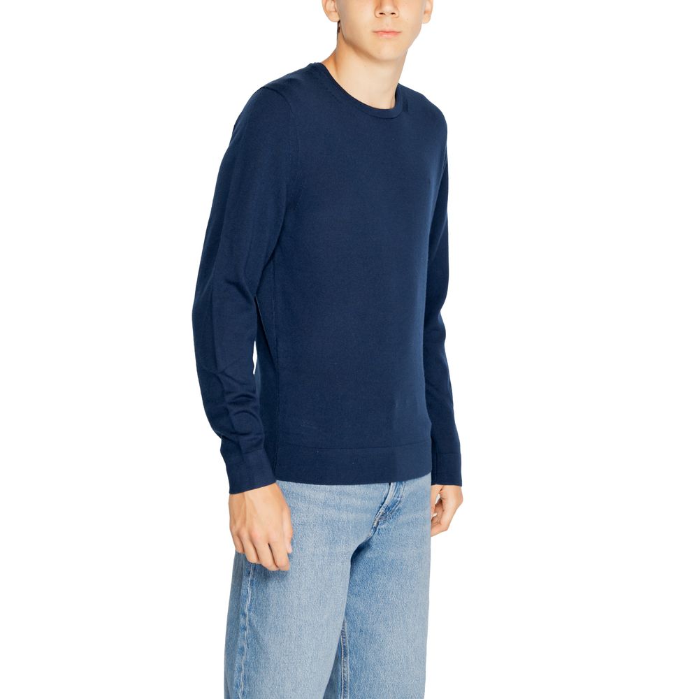 Calvin Klein – T-Shirt aus recycelter Wolle, Blau