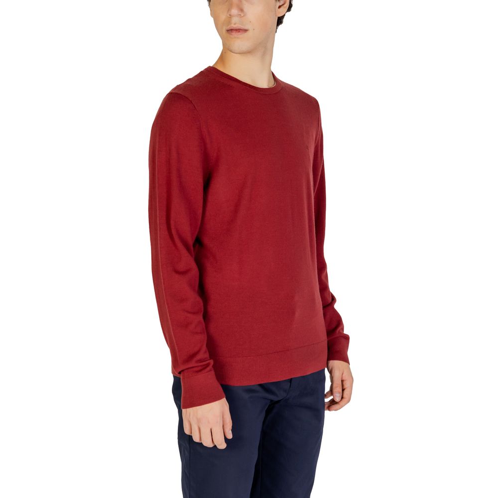 Calvin Klein – T-Shirt aus recycelter Wolle in Bordeaux