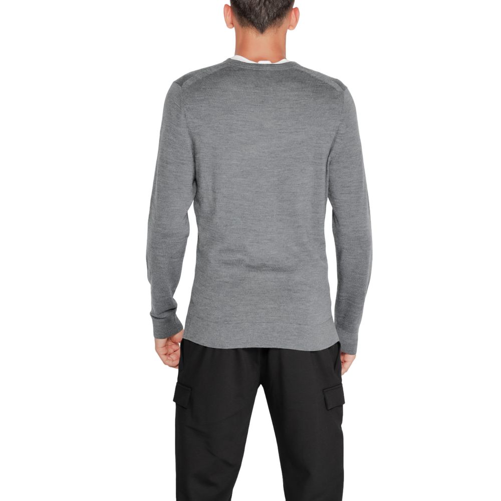 Calvin Klein – Graues T-Shirt aus recycelter Wolle
