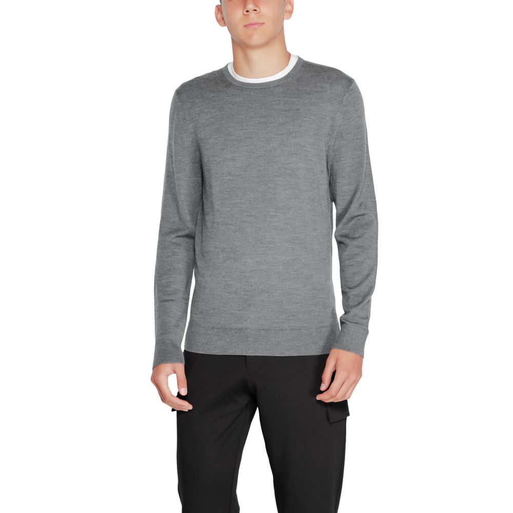 Calvin Klein – Graues T-Shirt aus recycelter Wolle