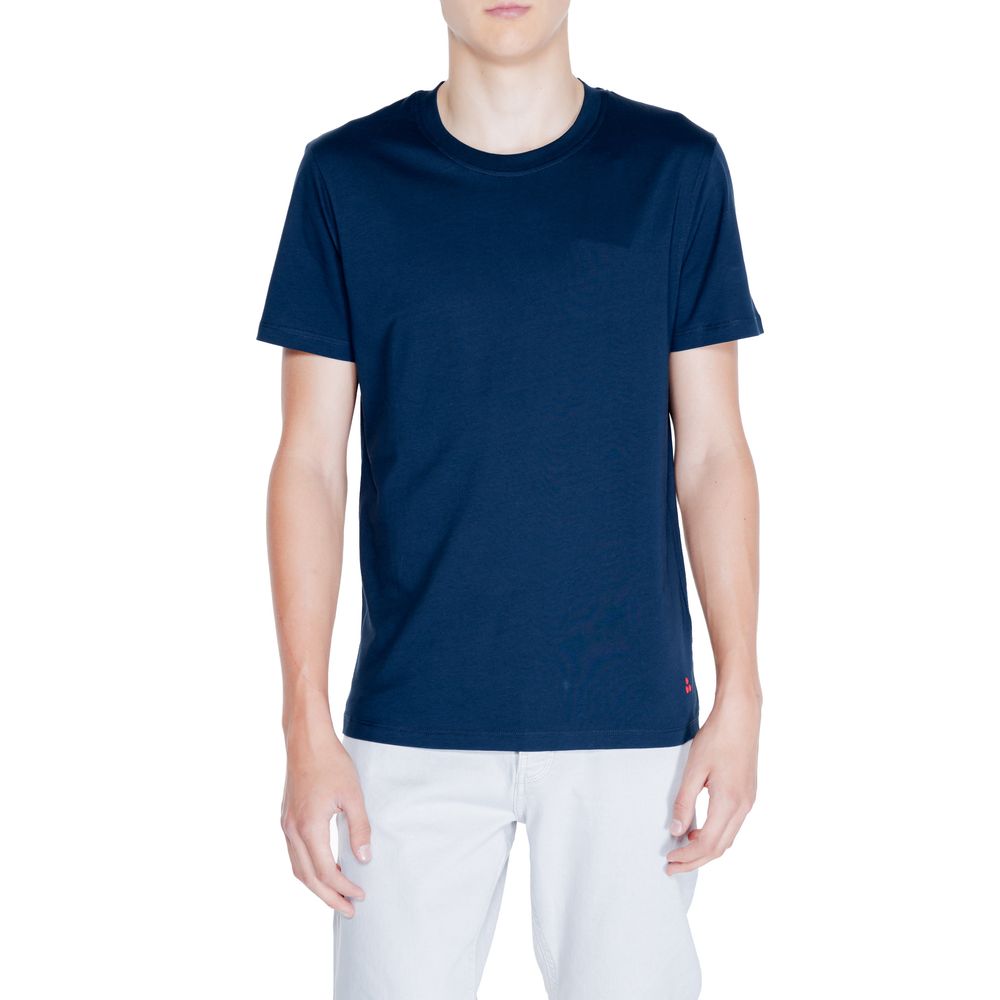 Blaues Baumwoll-T-Shirt von Peuterey
