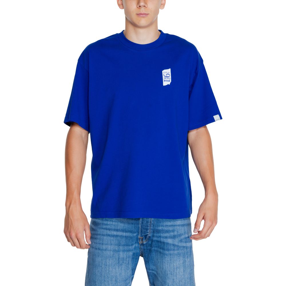 Replay – Blaues Baumwoll-T-Shirt