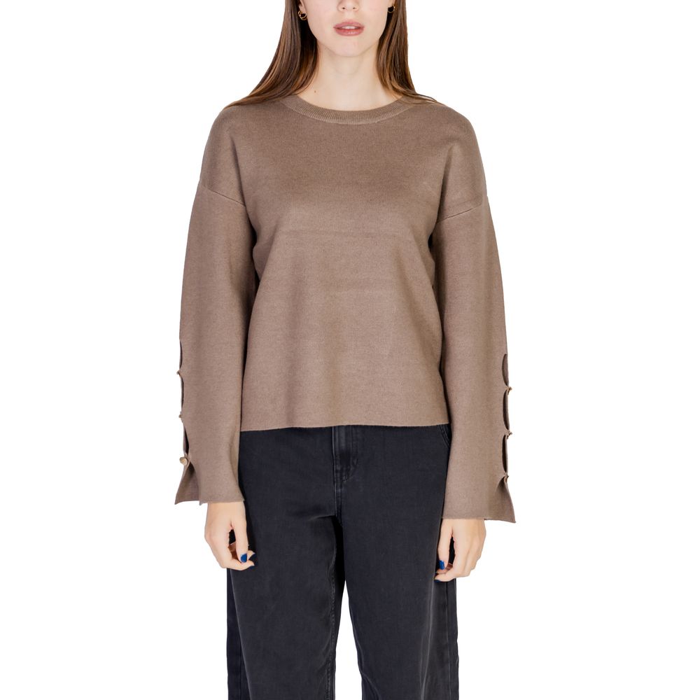 Vila Clothes Gray Viscose Tops & T-Shirts