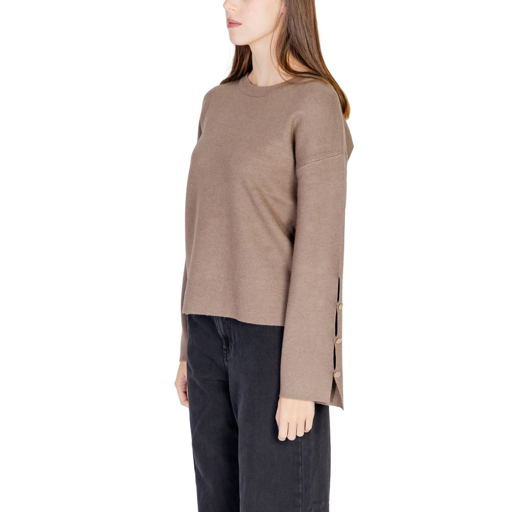Vila Clothes Gray Viscose Tops & T-Shirts