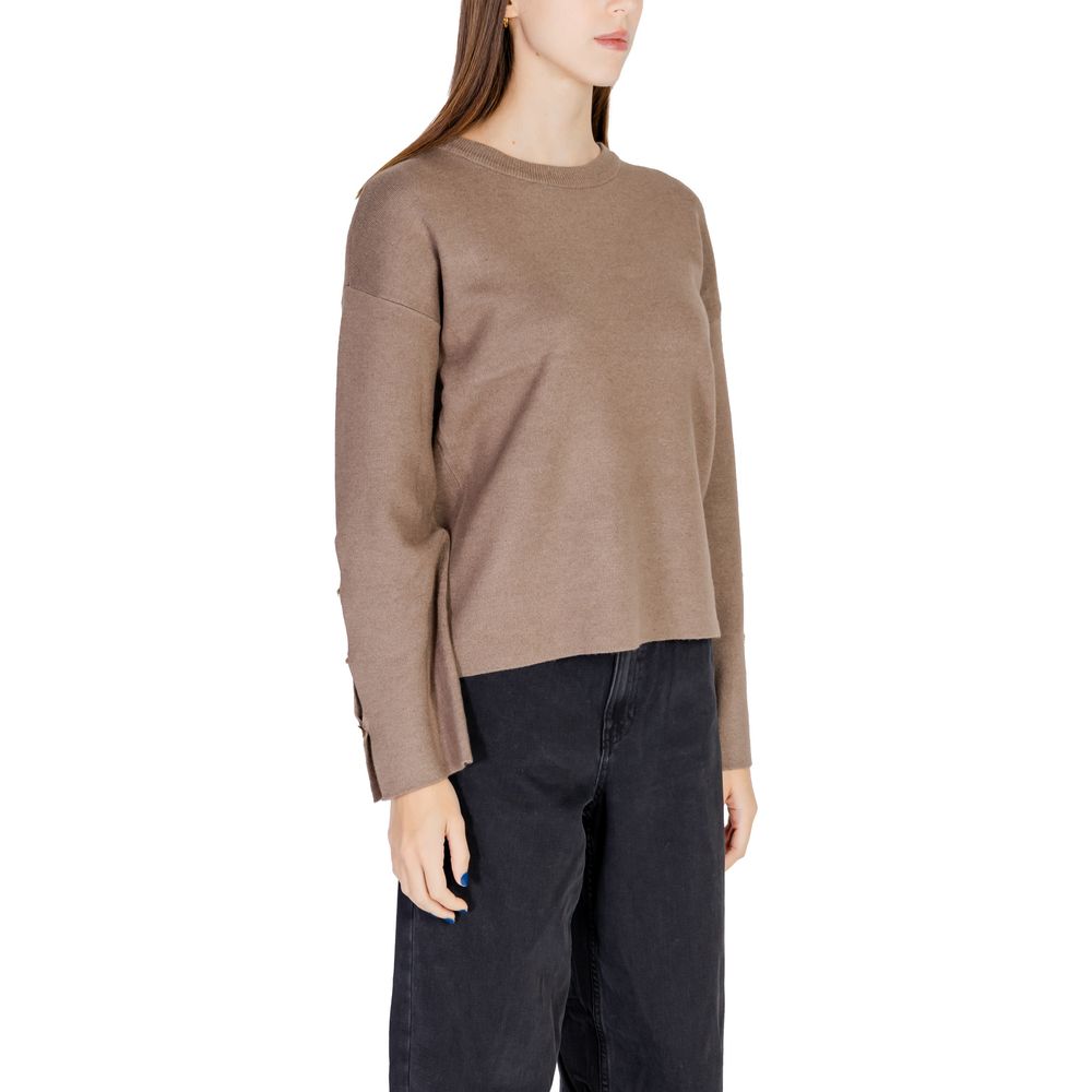 Vila Clothes Gray Viscose Tops & T-Shirts