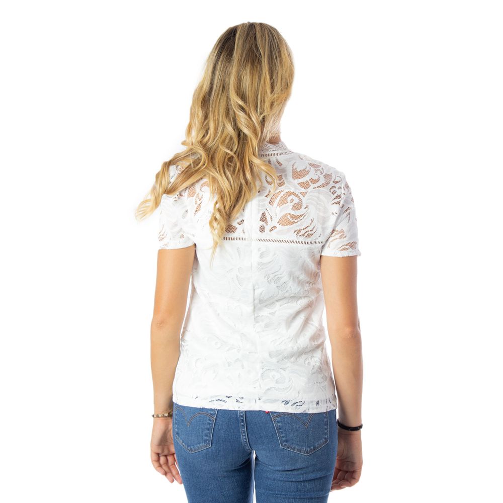 Vila Clothes Creme Polyamid Tops & T-Shirts
