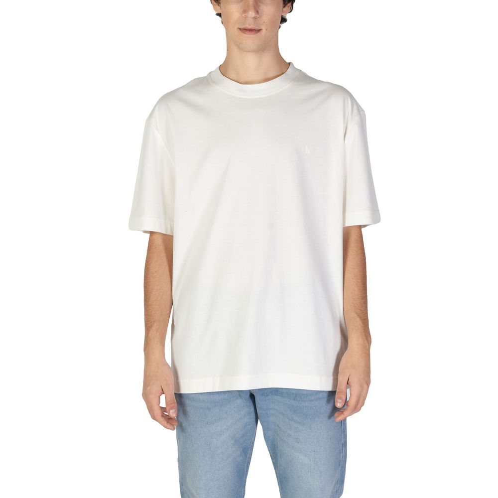 Calvin Klein Jeans Beige Recycled Cotton T-Shirt
