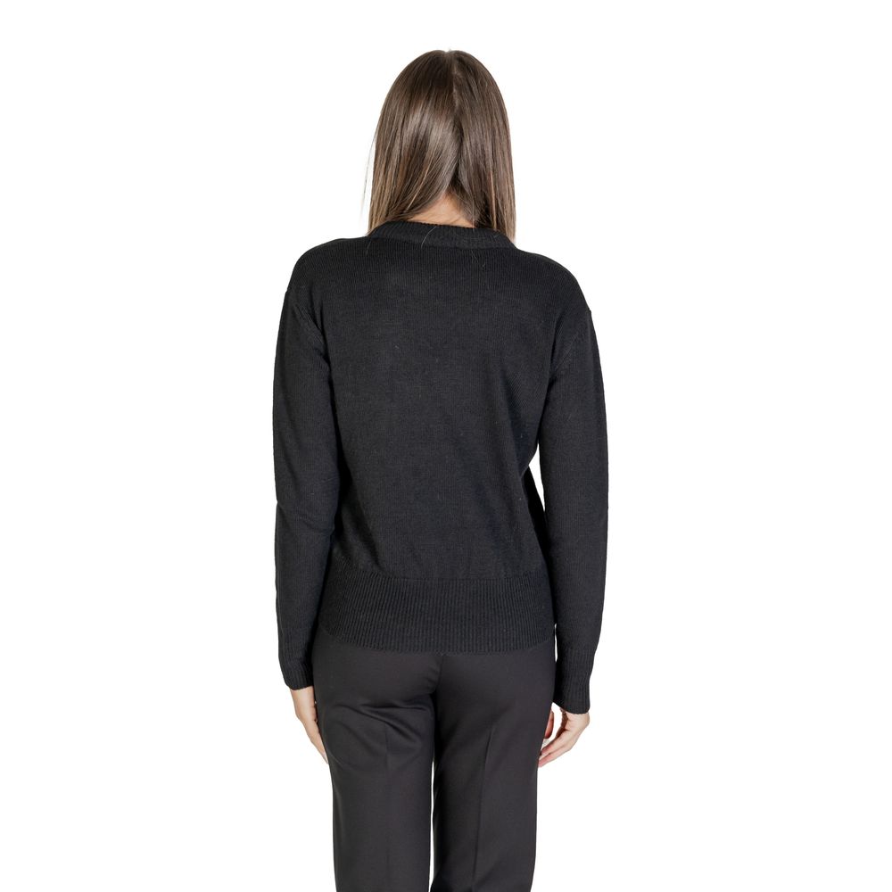 Alviero Martini First Class Black Polyester Sweater