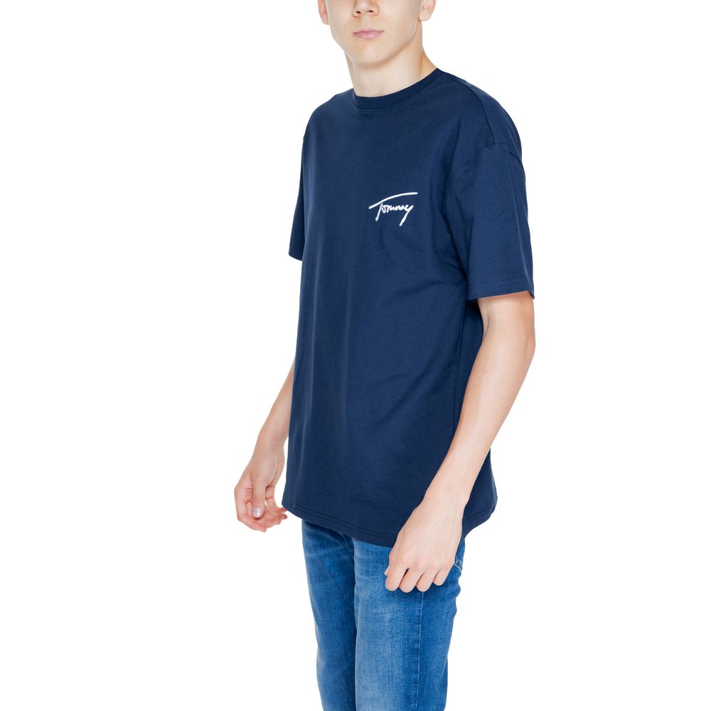 Tommy Hilfiger Jeans – Blaues Baumwoll-T-Shirt