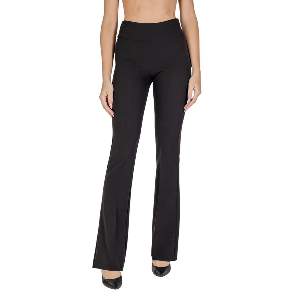 Sandro Ferrone Schwarze Polyesterjeans und -hose