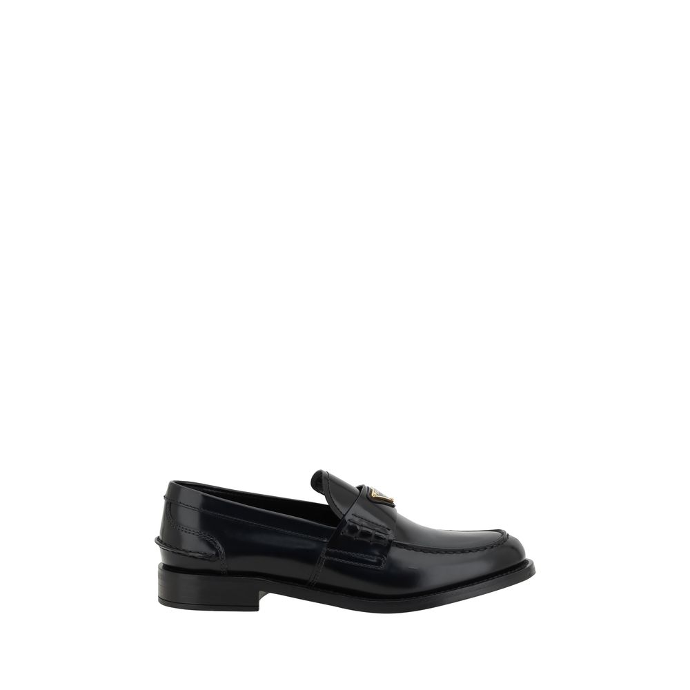 Prada Black Leather Loafers