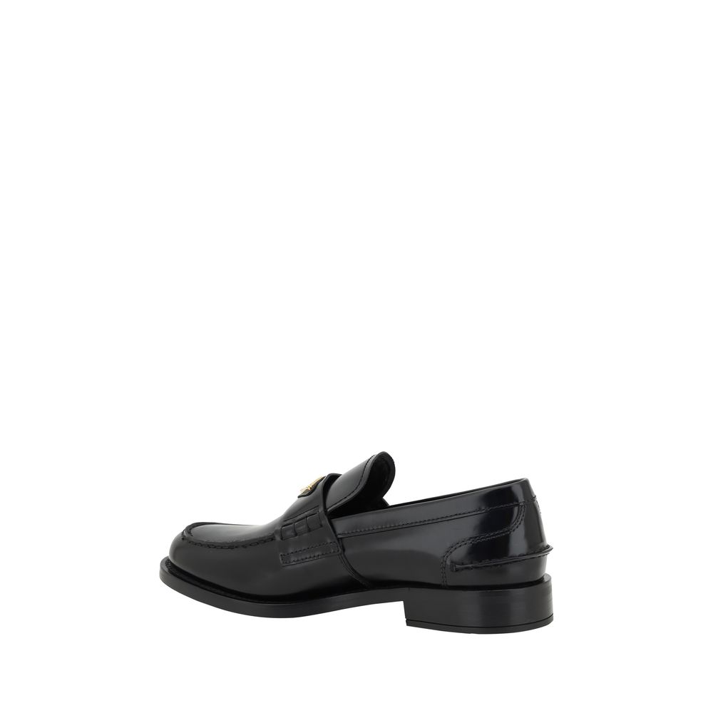 Prada Black Leather Loafers