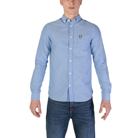 Camicia in cotone biologico blu Lyle & Scott