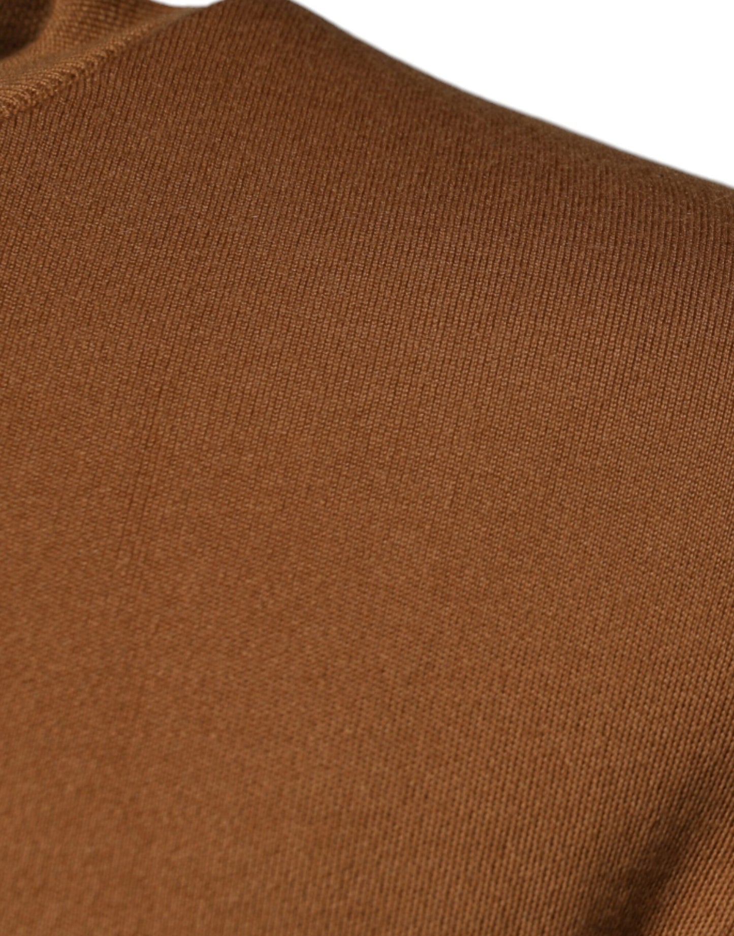 Maglione girocollo con placca logo marrone Dolce & Gabbana