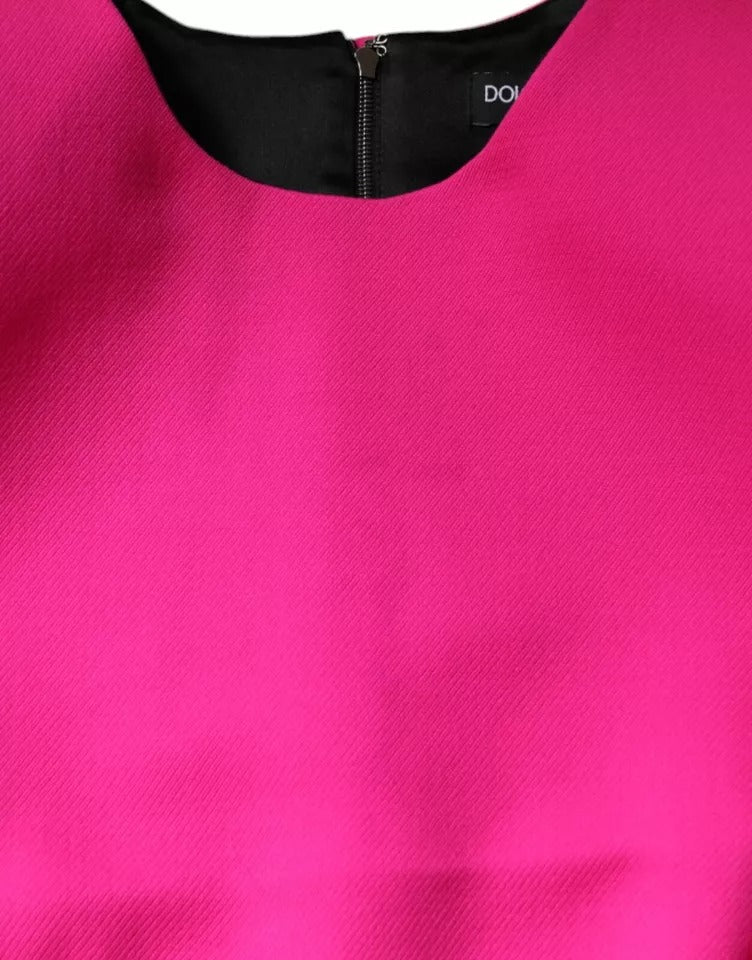 Dolce & Gabbana – Rosa ärmelloses, figurbetontes Minikleid in A-Linie