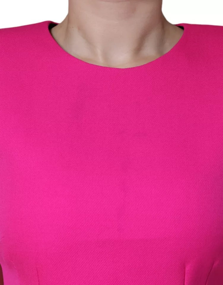 Dolce & Gabbana – Rosa ärmelloses, figurbetontes Minikleid in A-Linie