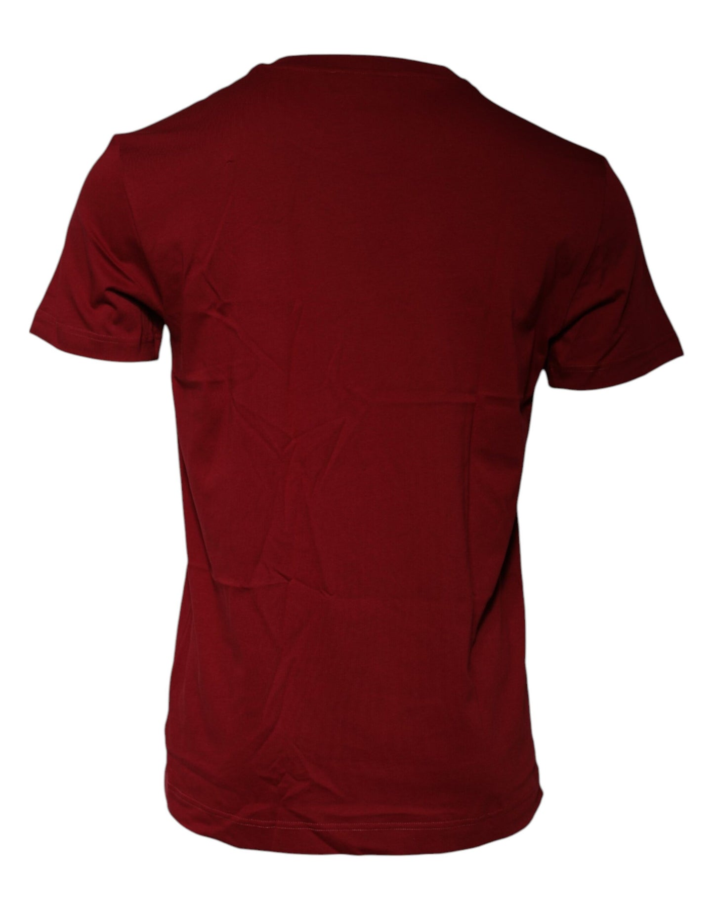 Dolce & Gabbana – Kastanienbraunes T-Shirt mit Rundhalsausschnitt und kurzen Ärmeln