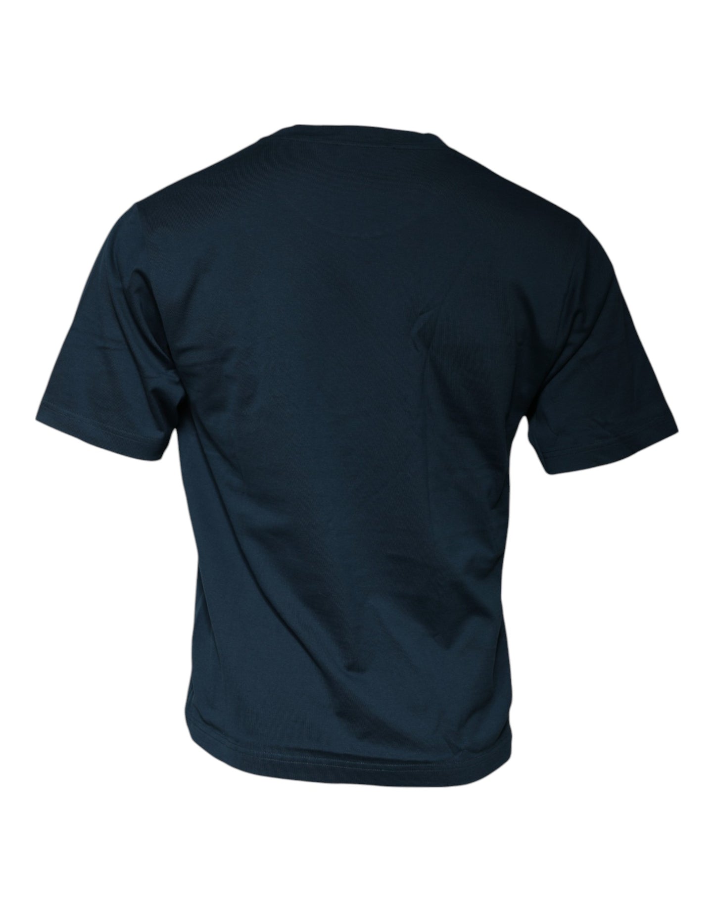Dolce & Gabbana – Blaues T-Shirt mit Rundhalsausschnitt und kurzen Ärmeln