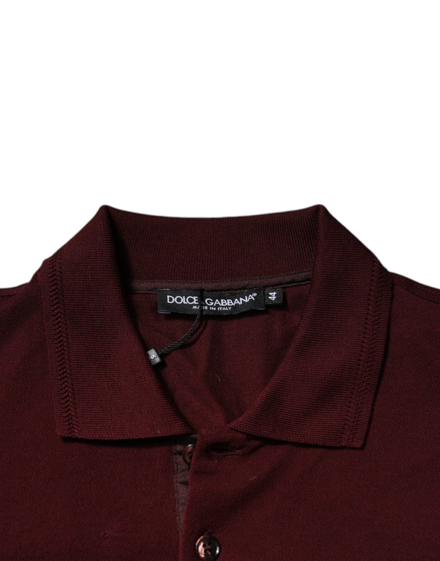 Dolce & Gabbana – Kastanienbraunes Poloshirt mit Kragen und kurzen Ärmeln