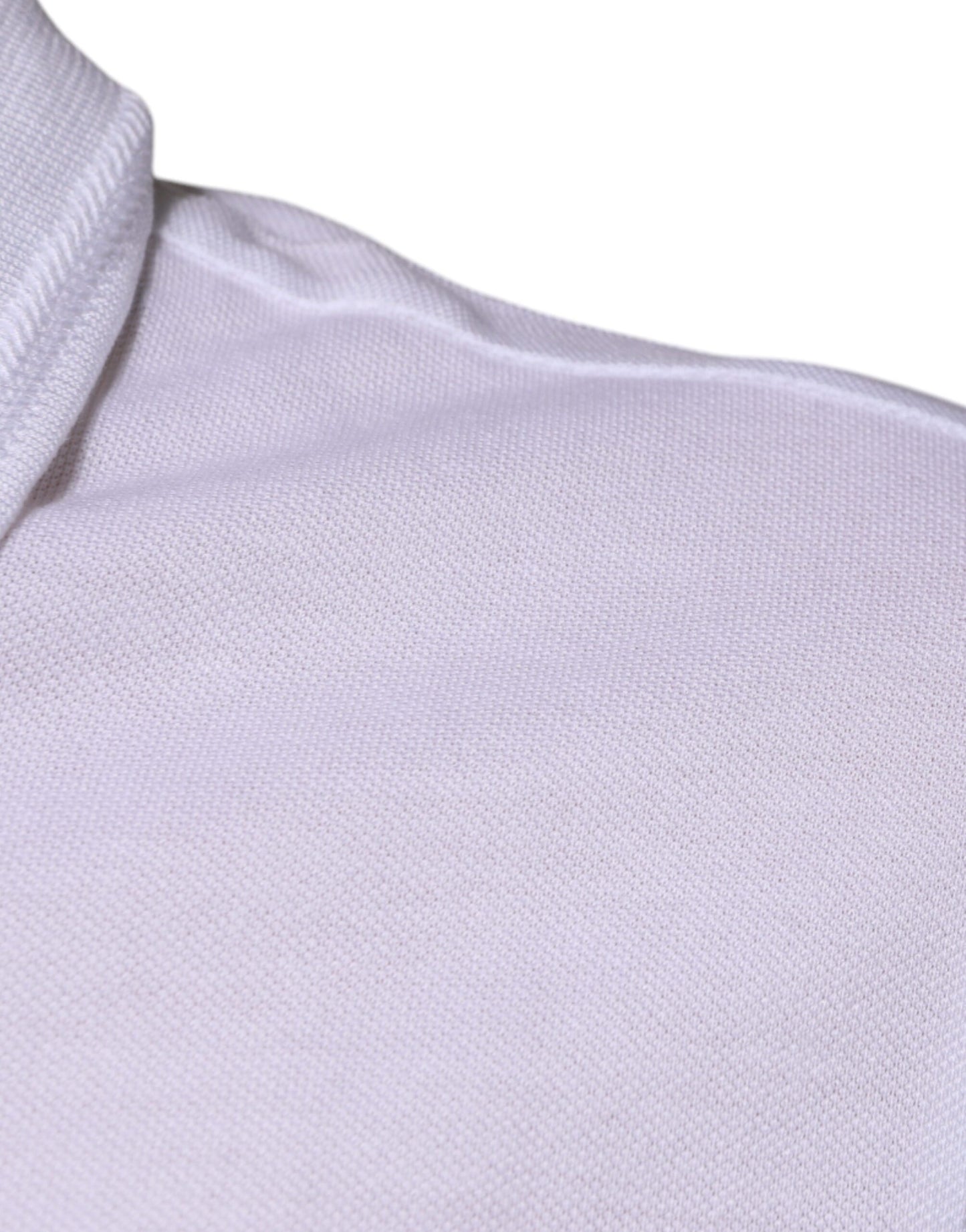 Dolce & Gabbana – Weißes Poloshirt mit Kragen und kurzen Ärmeln