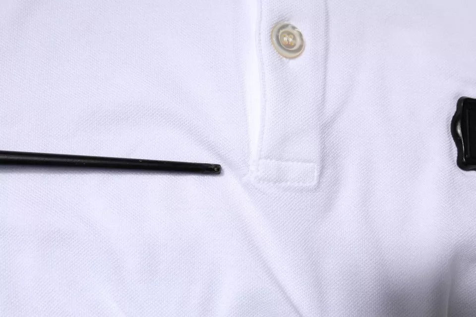 Dolce & Gabbana – Weißes Poloshirt mit Kragen und kurzen Ärmeln