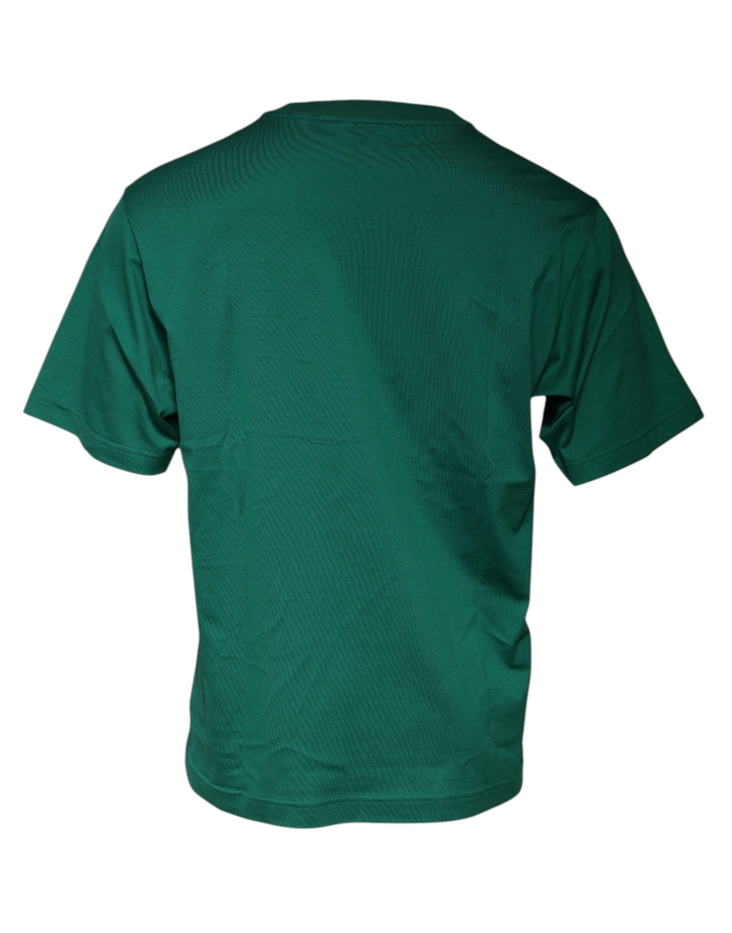 Dolce & Gabbana – Grünes T-Shirt mit Rundhalsausschnitt und kurzen Ärmeln und Logo